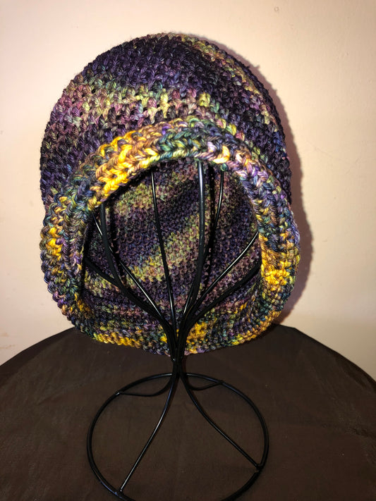 Multi-Indigo Brim Toned Beanie