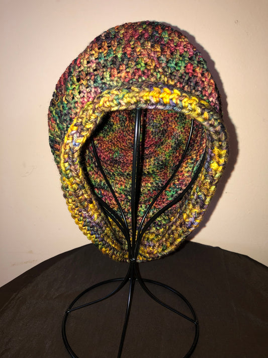 Earthy Brim Toned Long Beanie